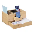 Produktbild: Schreibtisch organizer Bambus Schreibtischbox 1 kg 3 Fächer Büro Organizer