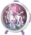 Produktbild: Atrium Kinderwecker A932-0 Miraluna Analog Quarz leise Licht Snooze Mädchen Einhorn Lila Geschenk Ø10,5cm