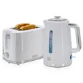 Produktbild: briebe Elegance Toaster Set Breiter Schlitz, 2 Scheiben, 7 Bräunungsstufen + Wasserkocher 1,7L Kabellos 2200W Schnellkochen BPA Frei Modernes Design Weiß