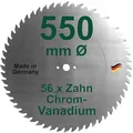 Produktbild: CV Sägeblatt 550 x 30 mm KV-A Wolfszahn Brennholzsägeblatt Kreissägeblatt Chromvanadium für Wippsäge und Brennholz 550mm