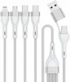Produktbild: 4smarts 541024 USB Kabel 1,2 m USB A/USB C USB C/Micro USB-A/Lightning Weiß (541024)