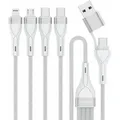 Produktbild: 4smarts 541024, 1,2 m, USB A/USB C, USB C/Micro USB-A/Lightning, Weiß