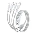 Produktbild: 4smarts 4in2 USB-C Multi-Ladekabel 1,2m, weiß