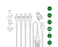 Produktbild: 4smarts USB-C/A Multi-Ladekabel 4in2 1,2m Lightningkabel