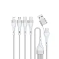 Produktbild: 4smarts USB-C/A Multi-Ladekabel 4in2 1,2m, weiß