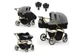 Produktbild: BabyMerc Zwillingswagen Duet Lux Gold 5 in 1 inkl. Sportsitze, Autositze und Isos in 20 Farben