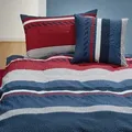 Produktbild: Traumschlaf Seersucker Bettwäsche Mick navy 135x200 cm + 80x80 cm - blau;rot