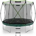 Produktbild: Kinetic Sports Gartentrampolin BUNGEE SAFETY ELITE, Ø 305 cm, Bungee-Seil Federung, Ultraleise, AirMAXX Sprungtuch grün 305 cm