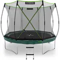 Produktbild: KINETIC SPORTS Trampolin Federlos-Design 'Bungee Safety Elite' - TÜV Rheinland, Outdoor Gartentrampolin für Kinder Dunkelgrün Ø 305 cm Ø 305 cm