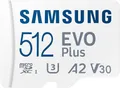 Produktbild: Speicherkarte Samsung Micro SDHX 512GB EVO PLus UHS-I U3 + SD Adapter Class 10