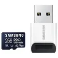 Produktbild: Samsung microSD Card PRO Ultimate 256 GB inkl. USB-Kartenleser
