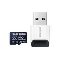 Produktbild: Samsung microSD Card PRO Ultimate 256 GB inkl. USB-Kartenleser