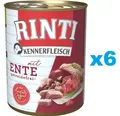 Produktbild: 6x400 g RINTI Kennerfleisch Ente Nassfutter getreidefrei alle Rassen