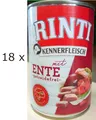 Produktbild: 18 x 400 g Rinti Kennerfleisch mit Ente (€ 5,53/kg) Feuchtfutter für Hunde