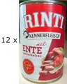 Produktbild: 12 x 400 g Rinti Kennerfleisch mit Ente (€ 6,25/kg) Feuchtfutter für Hunde