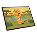 Produktbild: itenga Schreibtischunterlage mit Motiv - Tiermotive Kawaii Design - abwischbar rutschfest glatt 40x53cm Schreibunterlage Bastelunterlage für Kinder Mädchen und Jungen (Giraffe)
