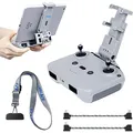 Produktbild: Keine Demontage Tablet Halterung für DJI Mini 5 Pro/Flip/Neo/Mavic 3/ Mini 2/4K/Air 3S, 7-12 Zoll, Faltbar iPad-Halterungsständer, Packung mit Lanyard und 2 Datenkabeln, RC-N1/N3 Controller Zubehör