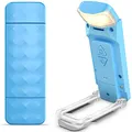 Produktbild: Mexllex Leselampe Buch Klemme,Wiederaufladbare USB Leselampe Bett, 3 Farbtemperaturen und 5 Helligkeitsstufen, Nachtlicht für Bücherwürmer, Kinder - Blau