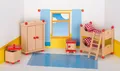 Produktbild: goki Puppenhausmöbel Kinderzimmer (12tlg), Perfekt für Puppen und Spielzeugfiguren, aus Holz