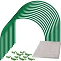 Produktbild: TTL GARDEN Pflanztunnel Arcos Classic 60 x 65 cm 12er Set mit 36 Clips und PE Folie 10 x 2 m gelocht Frühbeet Tunnel