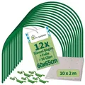 Produktbild: TTL GARDEN Tunnelbögen ARCOS 60-12er Set + Folie 10x2m + 36 Clips grün