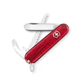 Produktbild: Victorinox Taschenmesser My First rot transparent - Swiss Made - 9 Funktionen, Klinge, ohne Spitz, Kapselheber
