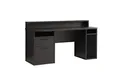 Produktbild: Forte Tezaur Computertisch Gaming Tisch Gamer Schreibtisch mit 1 Tür und 1 Schublade, Holzwerkstoff, Schwarz, B x H xT: 160 x 91 x 72 cm