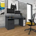 Produktbild: Computertisch Gaming PC-Tisch 3 Tezaur Schreibtisch Bürotisch in schwarz matt