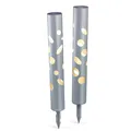 Produktbild: esotec Solarstecker außen Fantasy Light 48, 2er Set Duo Color, Akku, LED Gartenstecker, mystery light, Stecklicht, Gartendeko, Gartenfackel, Solarleuchte, Aluminium, silber, IP44, 102132