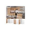 Produktbild: Vicco Eckhängeschrank Küchenschrank Küchenmöbel Fame-Line Weiß Eiche modern 57 cm Küche Einbauküche Eckküche Hängeschrank Drehtür Einlegeboden Küchenzeile