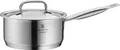 Produktbild: WMF Gourmet Plus Stielkasserolle 16cm, Metalldeckel, Kochtopf klein 1,4l, Milchtopf Induktion, Cromargan Edelstahl mattiert, Innenskalierung, Dampföffnung