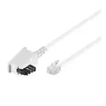Produktbild: Wentronic Goobay TAE-F-Anschlusskabel (Universal-Pin Out), Weiß, 10 m - TAE-F-Stecker auf RJ11/RJ14-Stecker (6P4C) (68541)