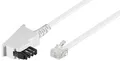Produktbild: Telefonkabel (Universal Pinout), TAE-F-Stecker RJ11-Stecker, 10 m, weiß