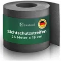 Produktbild: Novatool  PP 26m Rolle Sichtschutzstreifen für Doppelstabmattenzaun Anthrazit für 10 Reihen 1,1 mm   Glatt