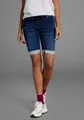 Produktbild: Arizona Jogg-Jeansbermudas hohe Leibhöhe, krempelbare Beinabschlüsse, Used-Look