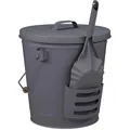 Produktbild: Relaxdays Ascheeimer 10037805, Deckel und Schaufel, feuerfest, grau, 19 Liter