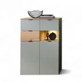 Produktbild: INA Highboard Schilfgrün Artisan Eiche 84 x 125 x 45 cm (B/H/T)