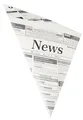 Produktbild: PAPSTAR Spitztüte 'Newsprint', 270 x 190 x 190 mm