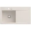 Produktbild: Villeroy und Boch Subway Style 50 Einbauspüle 335202KR links, mit Ablaufgarnitur, 900 x 510 mm, Excenterbetätigung, crema CeramicPlus