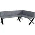 Produktbild: Meblini Eckbank, Grau, Textil, L-Form, 196x142 cm, Esszimmer, Bänke, Eckbänke