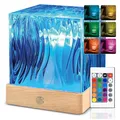 Produktbild: Forever Light LED-Projektor AURORA FLP-10 – Dekorative RGB-Lampe mit 16 Modi und Fernbedienung, Nordlicht- und Wasserwellen-Effekt, USB-C, Acryl, Dekoration für Kinderzimmer