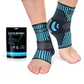 Produktbild: Professionelle Sprunggelenkbandage 2 Stück, Atmungsaktive Knöchelbandage für Damen/Männer Kompressionssocken Fußbandage für Plantarfasziitis, Arthritis, Verstauchte Knöchel, Achillessehne,Sport