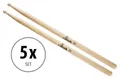 Produktbild: 5 Paar XDrum Schlagzeug Sticks 5B Wood Tip