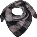 Produktbild: styleBREAKER Damen XXL Web Dreieck Schal mit buntem Karo Muster, Dreiecktuch Kariert, Winter Schal warm weich, Tuch 01020050, Farbe:Grau-Schwarz