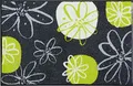 Produktbild: Erwin Müller Fußmatte Koblenz, Schmutzfangmatte, Fußabtreter rutschhemmend, Blumenmotiv grau/grün Größe 50x75 cm - robust, langlebig, pflegeleicht, für Fußbodenheizung geeignet