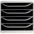 Produktbild: Exacompta 310014D 1x BIG-BOX Schubladenbox, 4 offene Laden, Serie Office - Schwarz