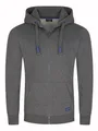 Produktbild: DENIMFY Sweatjacke Herren mit Kapuze Reißverschluss Regular Fit DFLeo Kapuzenjacke Zip-Hoodie, Größe:L, Farben:Grey Melange Standard 2 (63300)