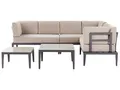 Produktbild: Modernes Outdoor-Lounge-Set Aluminium grau/beige für 6 Personen modern Rima III