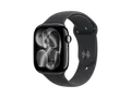 Produktbild: APPLE Watch Series 11 Cellular 46, 2025 Smartwatch Aluminiumgehäuse Fluorelastomer, 160-210 mm, Diamantschwarz