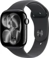 Produktbild: Apple Watch Series 11 GPS + Cellular 46 mm Aluminiumgehäuse Sport Band Schwarz M/L